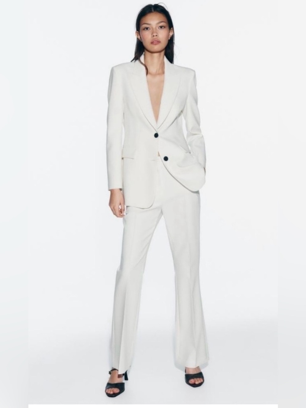 Zara White Tailored Blazer - XL